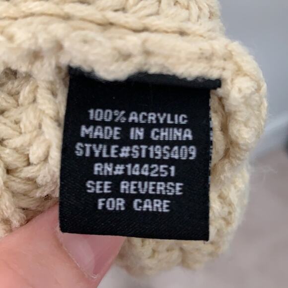 Moon & Madison Beige Cropped Knit Sweater Sz M - Picture 6 of 7